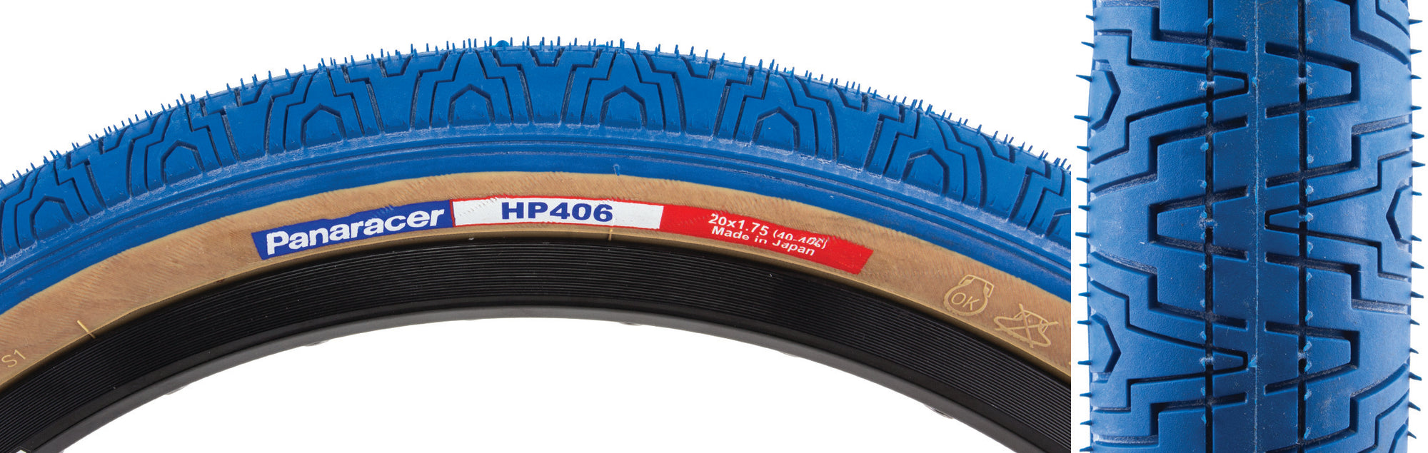 20x1.75 Panaracer HP406 Freestyle BMX tire - Blue w/ Skinwall