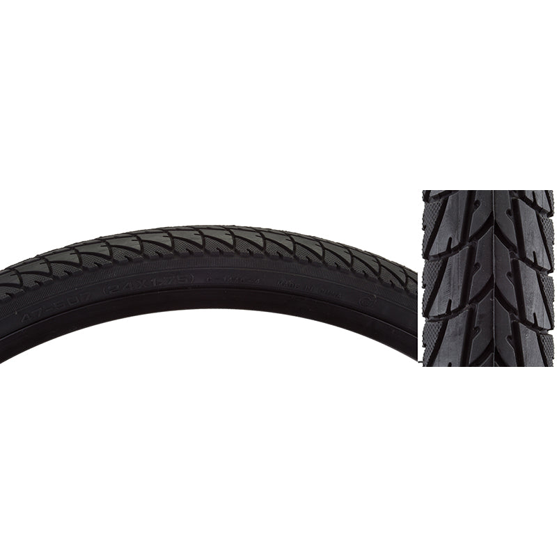 24x1.75 CST C1446 Smooth Tread BMX Tire - Black