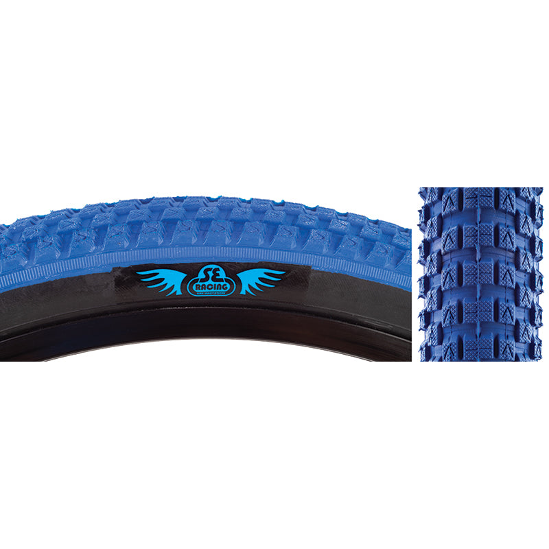 24x2.0 SE Racing Cub BMX Tire - Blue w/ Black Sidewall