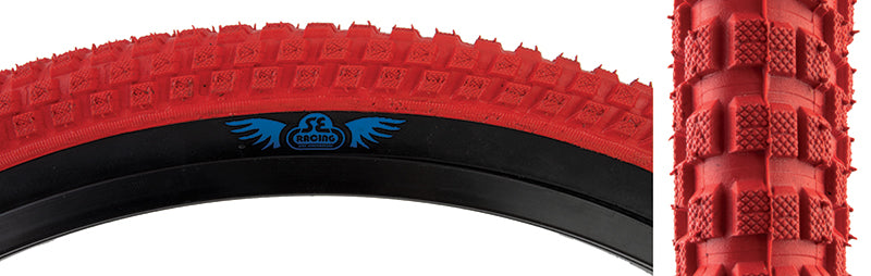 24x2.0 SE Racing Cub BMX Tire - Red w/ Black Sidewall