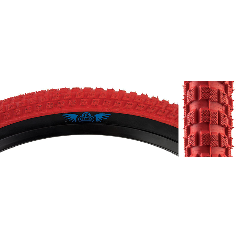 26x2.0 SE Racing Cub BMX Tire - Red w/ Black Sidewall