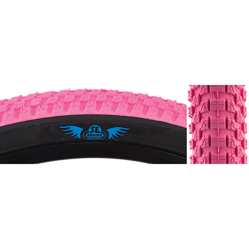 26x2.0 SE Racing Cub BMX Tire Pink w Black Sidewall BMXGuru