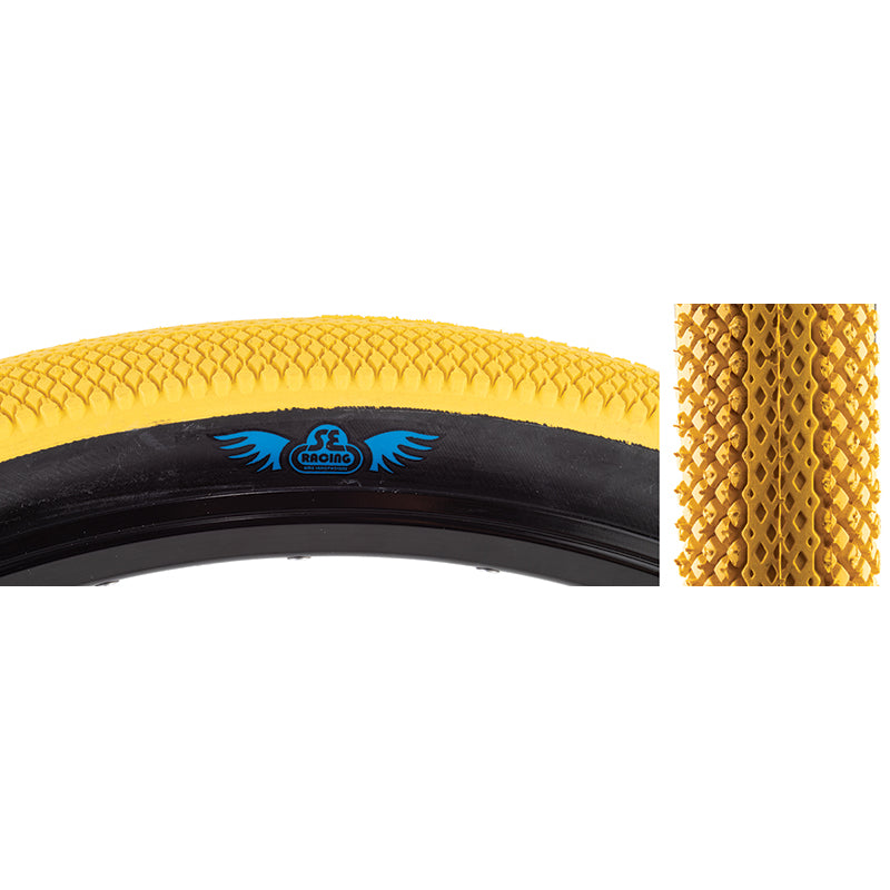 29x2.1 SE Racing Speedster BMX Tire - Yellow w/ Black Sidewall