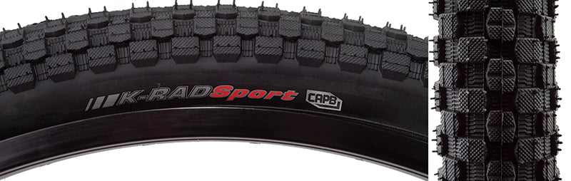 24x2.30 Kenda K-Rad Sport BMX Tire - Black