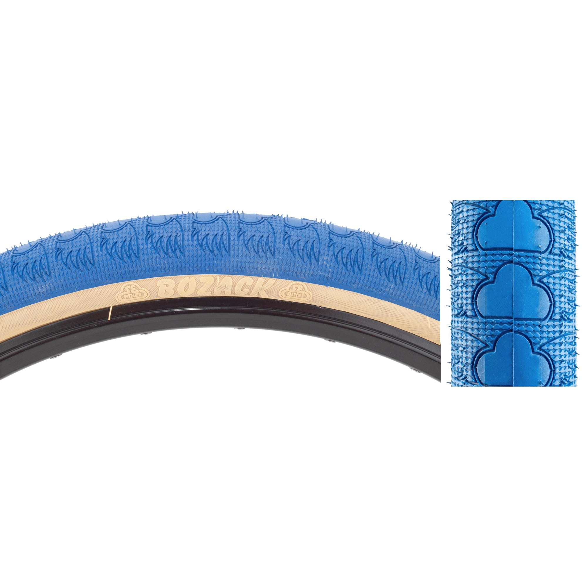 29x2.4 SE Racing Bozack BMX Tire Bright Blue w Skinwall BMXGuru C W Cycle