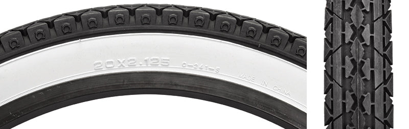 20x2.125 Goodyear-style Cruiser Tread Tire by CST - Black w/ Whitewall