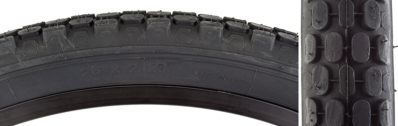 26x2.125 Studded Knobby BMX/MTB/Cruiser Tire by CST - All Black