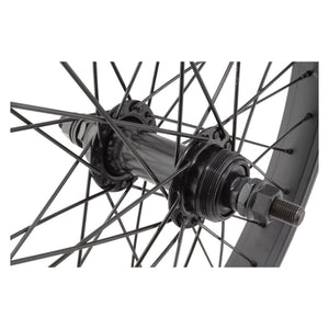 20" Aluminum 7-XL BMX Wheels - Freewheel - Pair - Black