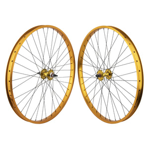 29" SE Racing Classic Black Big Ripper Wheelset - Pair - 36H - Flip Flop - Gold