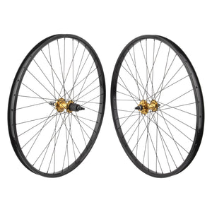 29" SE Racing Fast Ripper Wheelset - Pair - 36H - J24SG - Black/Gold