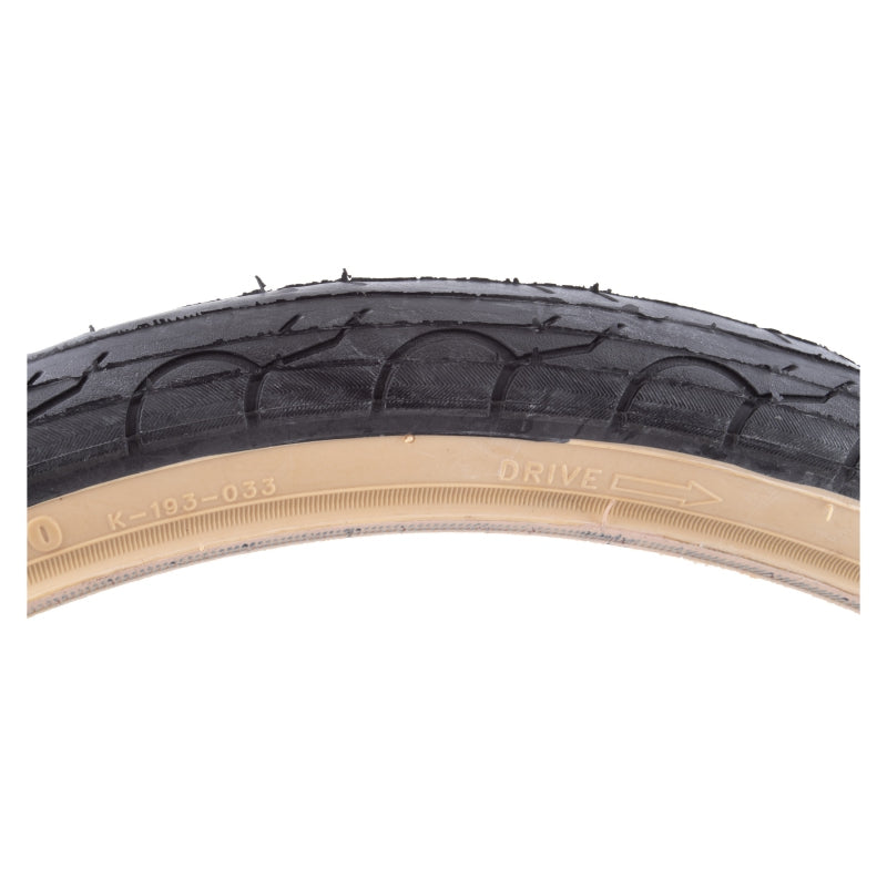 20x1.50 Kenda Kwest BMX/Recumbent Tire - Black w/ Tan Gumwall