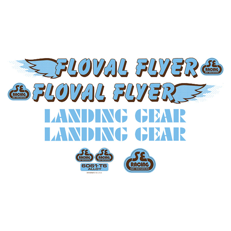 SE Racing "Floval Flyer" BMX Decal Set - Blue