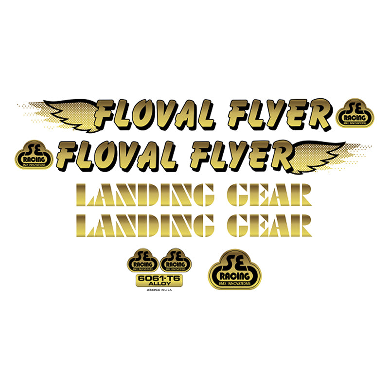 SE Racing "Floval Flyer" BMX Decal Set - Gold