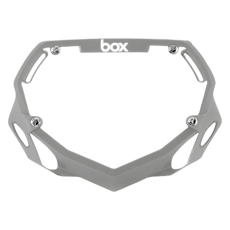 Box Two Mini / Cruiser BMX Number Plate - Gray + White