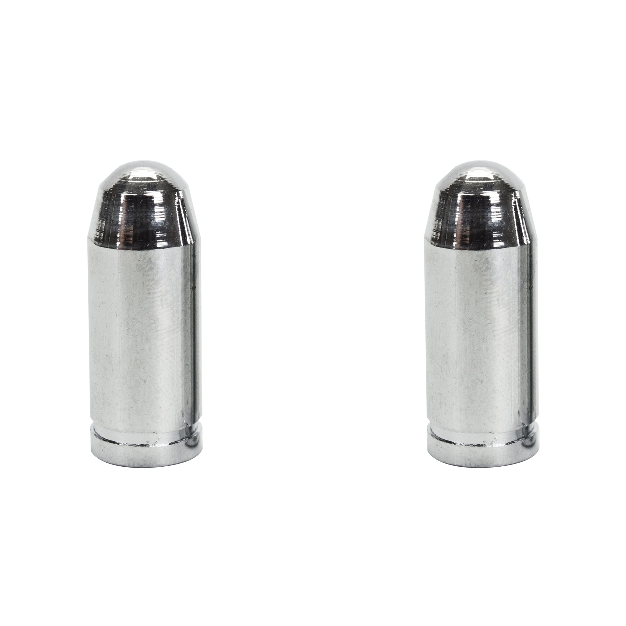 Trik Topz Bullet Tip Aluminum Valve Caps - Pair - Chrome