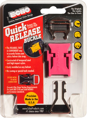Echo Quick Release Helmet Buckle - Hot Pink - USA Made