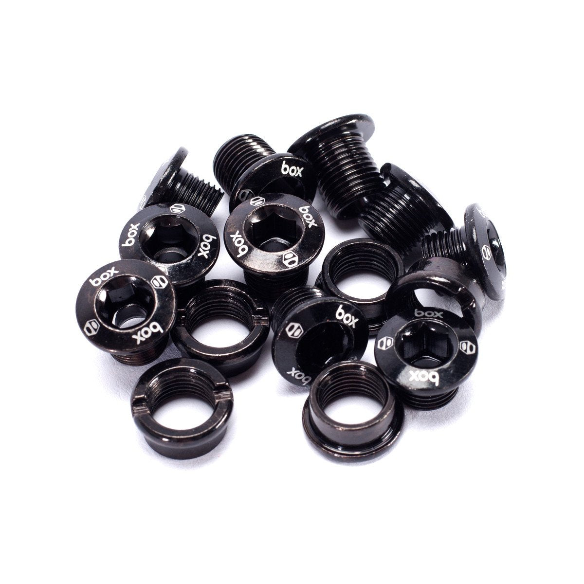 Box One Chromoly BMX Chainring Bolts - Single / Double - Black