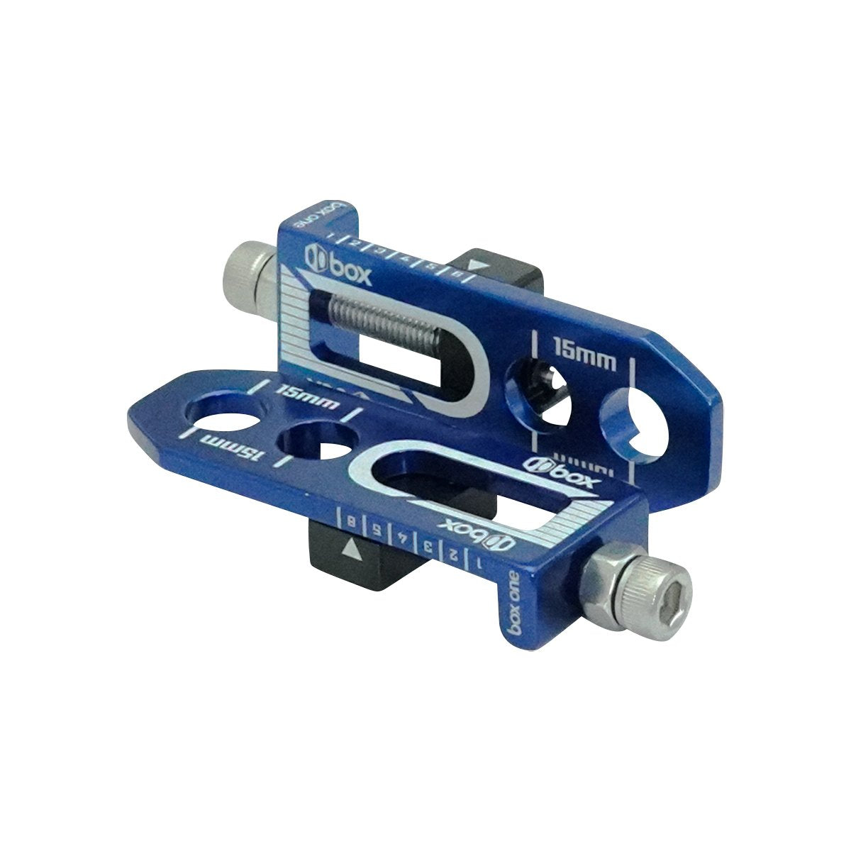 Box One 3/8" BMX Chain Tensioners - Pair - Blue