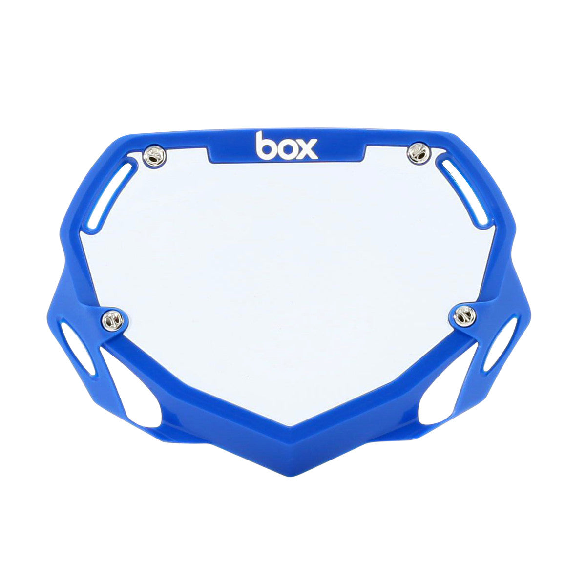 Box Two Mini / Cruiser BMX Number Plate - Blue + White