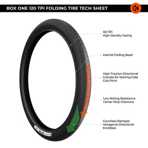 20x1.90" Box One Folding BMX Tire - Black