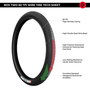 29x2.35" Box Two BMX Tire - Black w/ Skinwall
