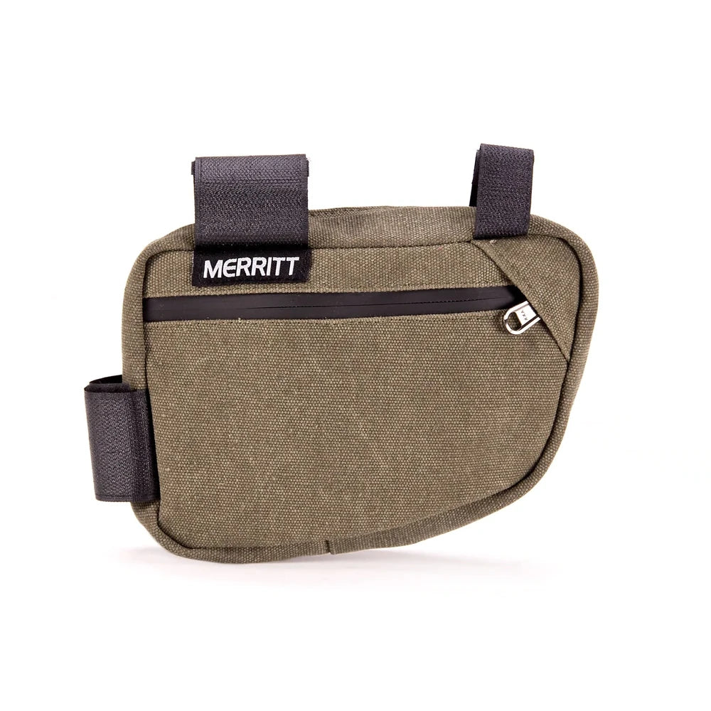 Merritt BMX Corner Pocket Frame Bag - Army Green Canvas