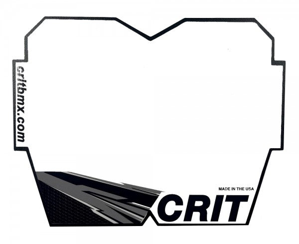 Crit Carbon Pro BMX Number Plate - Black - USA Made
