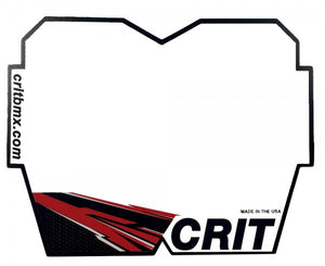 Crit Carbon Pro BMX Number Plate - Red - USA Made