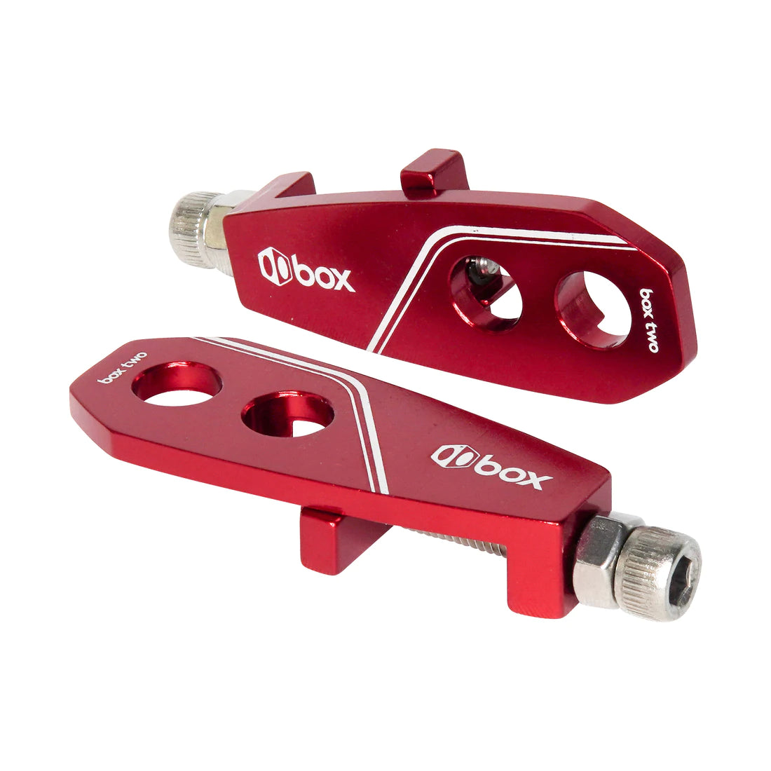 Box Two 3/8" BMX Chain Tensioners - Pair - Red
