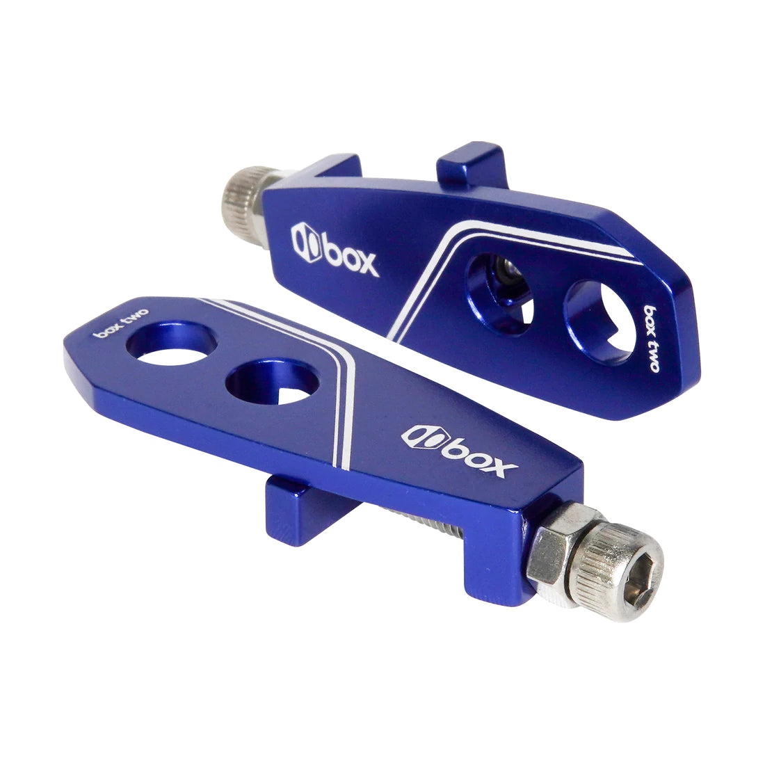 Box Two 3/8" BMX Chain Tensioners - Pair - Blue