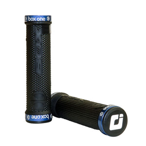 Box One Lock-On BMX Grips - Black w/ Colored clamps - USA Made by ODI