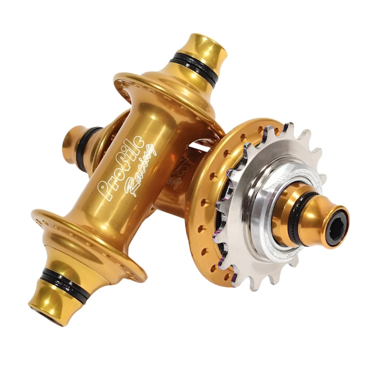 Profile Elite Race Cassette Hubset Gold USA Made