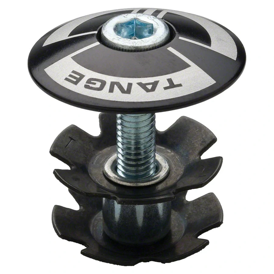 Tange Top Cap and Star Nut for 1 1/8" - Black