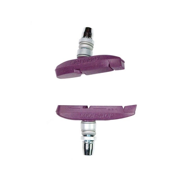 Kool Stop Supra 2 Threaded Brake Pads / Shoes - Purple - USA Made