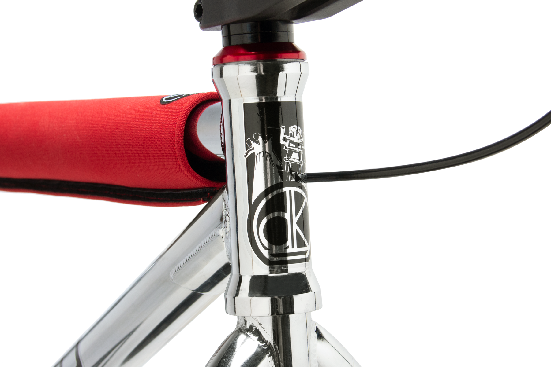 DK Legend 26" Retro Cruiser Complete BMX Bike - 22.4"TT - Chrome/Red