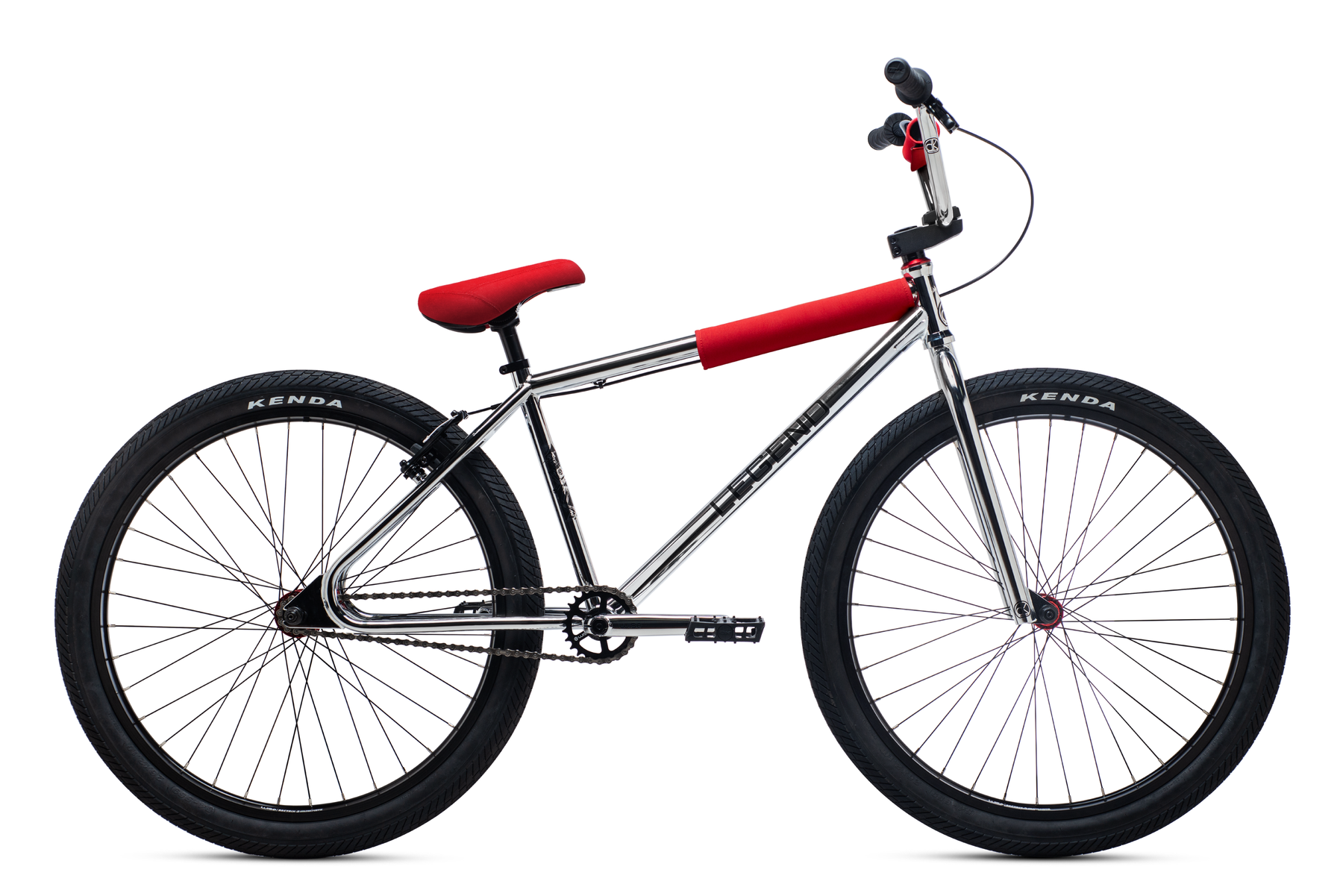 DK Legend 26" Retro Cruiser Complete BMX Bike - 22.4"TT - Chrome