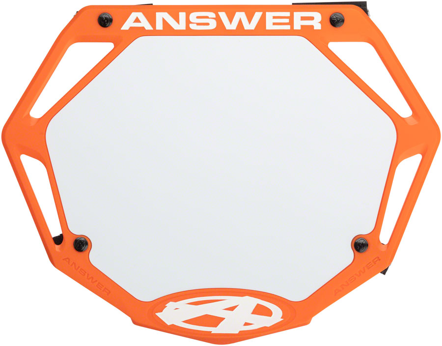 Answer BMX Pro 3D Number Plate - Orange