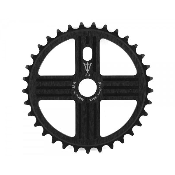 Neptune Helm 36t Bolt Drive BMX Aluminum Sprocket / Chainwheel - Black - USA Made