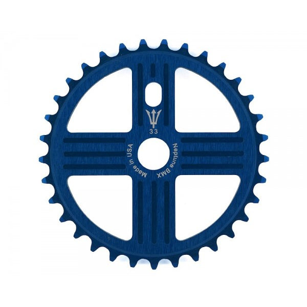 Neptune Helm 36t Bolt Drive BMX Aluminum Sprocket / Chainwheel - Blue - USA Made