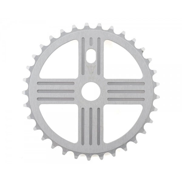 Neptune Helm 44t Bolt Drive BMX Aluminum Sprocket / Chainwheel - Silver - USA Made