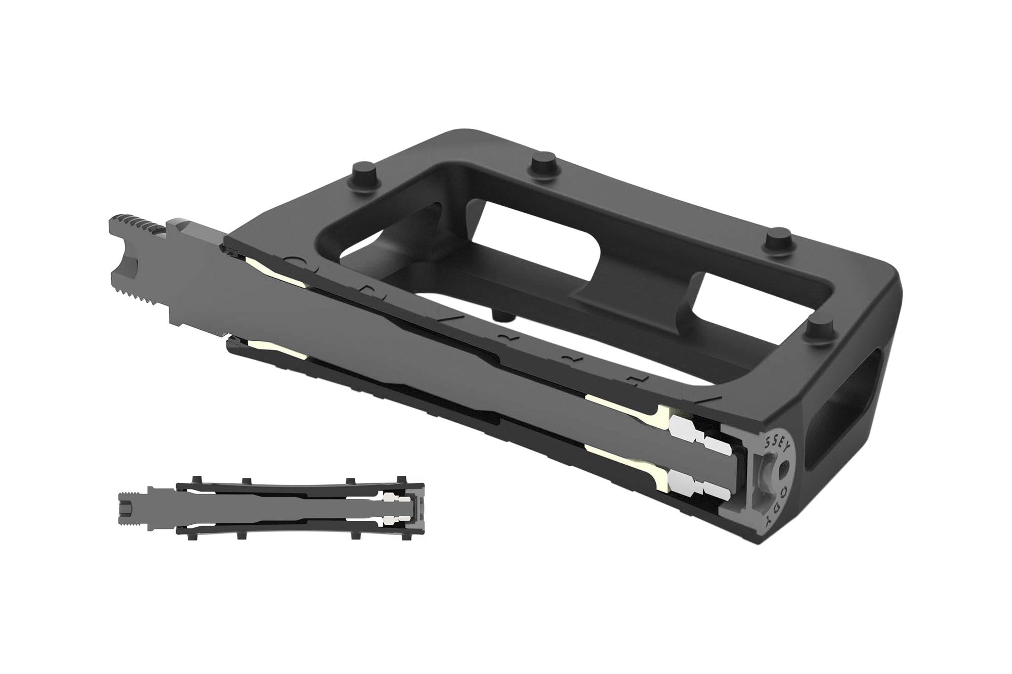 Odyssey Grandstand V2 PC BMX Platform Pedals - Black - 9/16"