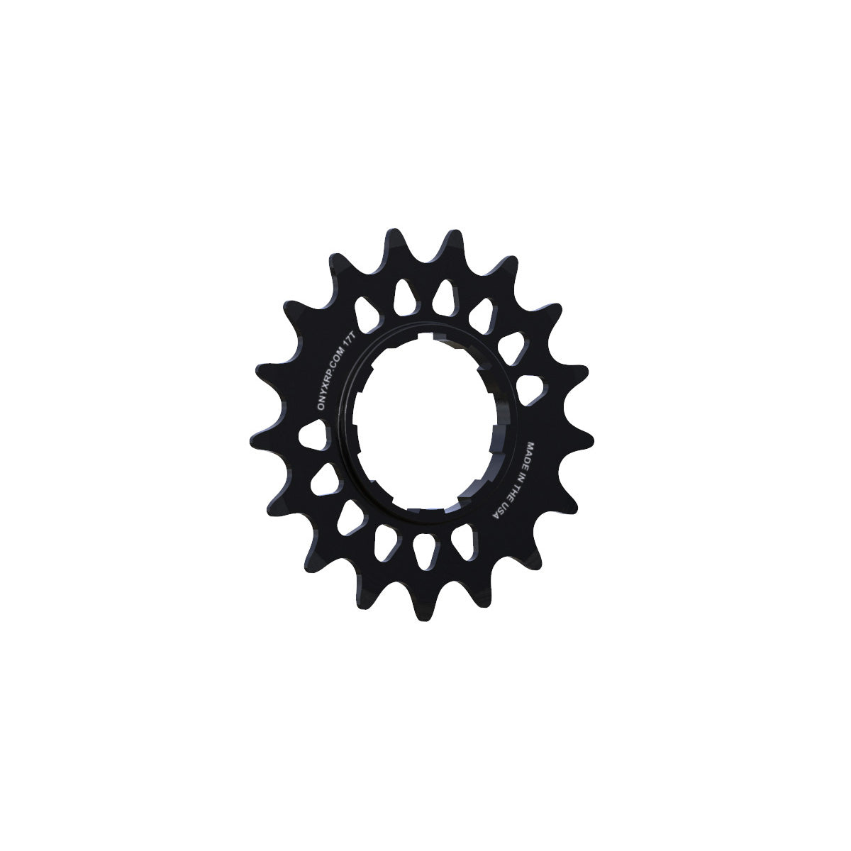 Onyx Racing 17t Aluminum Cog for BMX Cassette hubs - 3/32" - Black