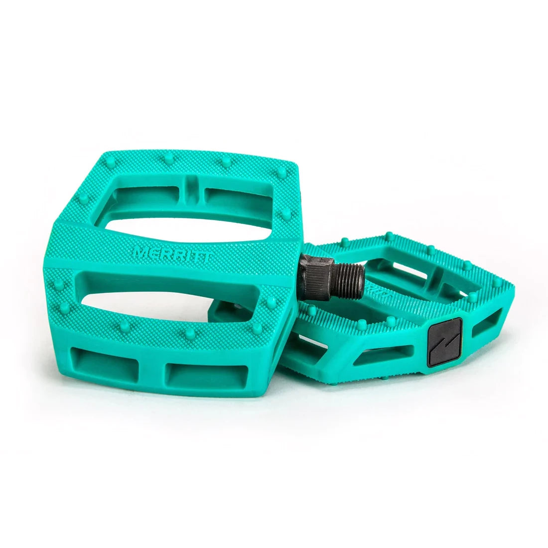 Merritt BMX P1 PC Platform Pedals - 9/16" - Aquafresh Teal