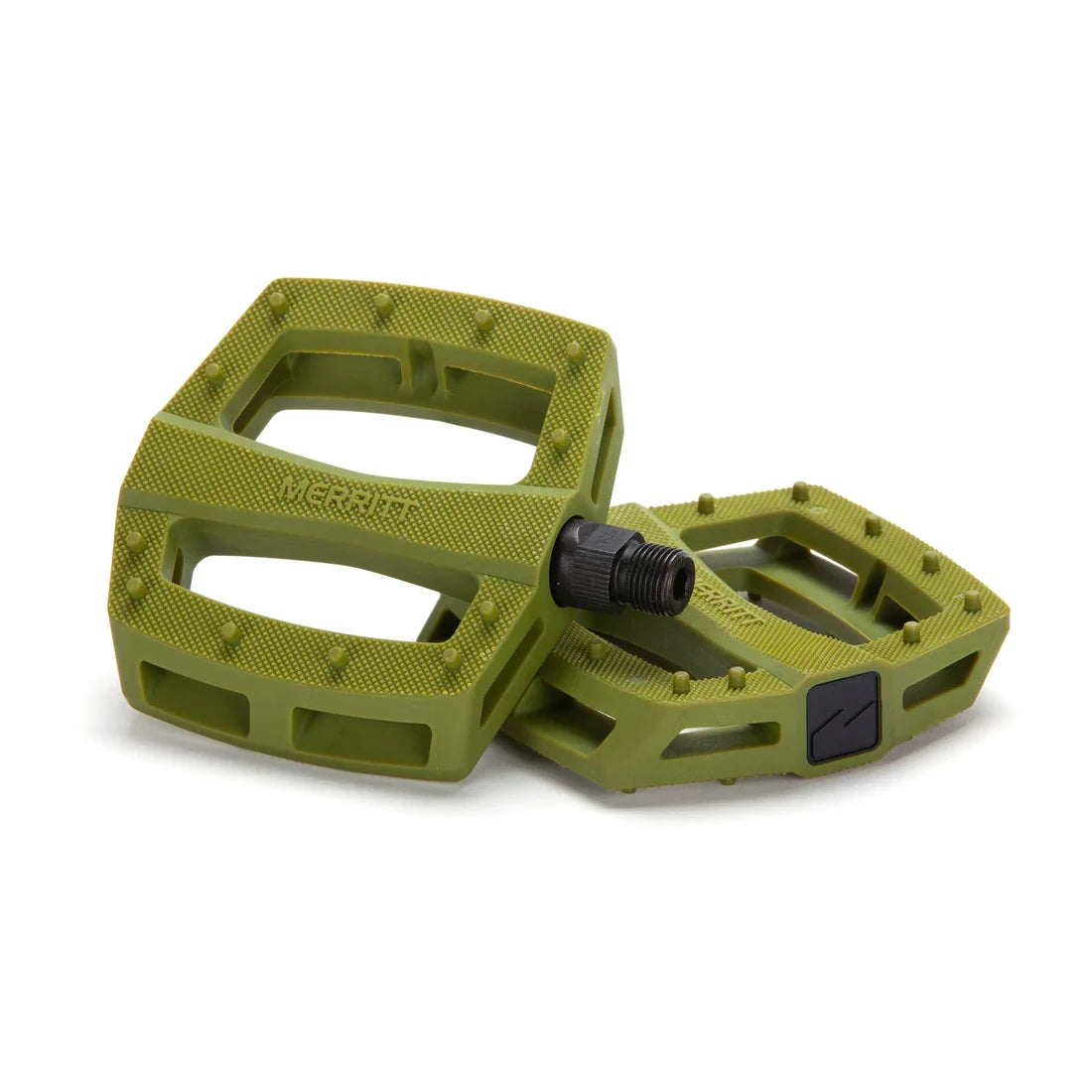 Merritt BMX P1 PC Platform Pedals 9 16 Army Green BMXGuru C W Cycle