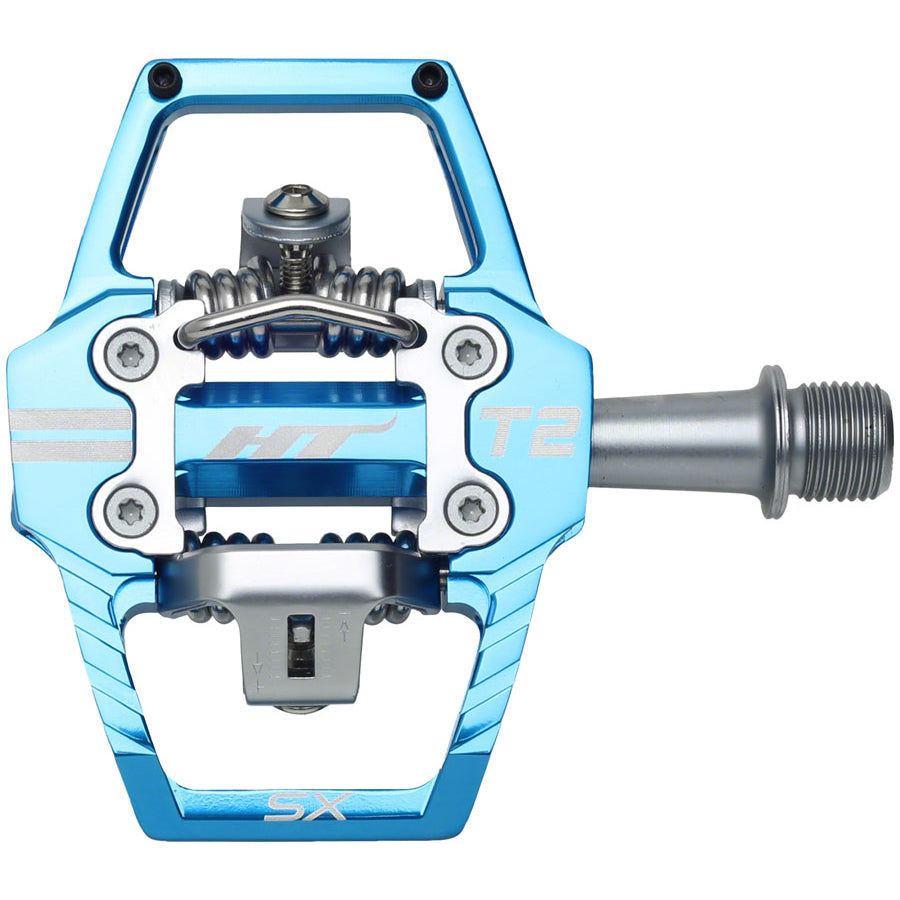 HT T2-SX Platform/Clipless Pedals w/ Cleats - Marine Blue