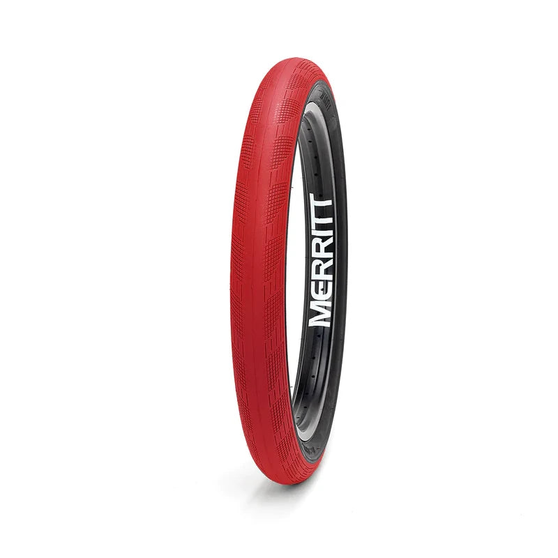 Red and black bmx tires top