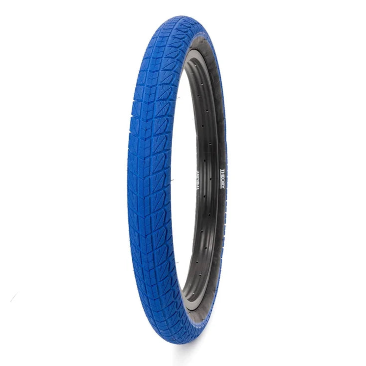 20x2.40 Theory Proven BMX Tire Blue w Black Sidewall