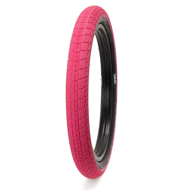 20x2.40 Theory Proven BMX Tire - Pink w/ Black Sidewall
