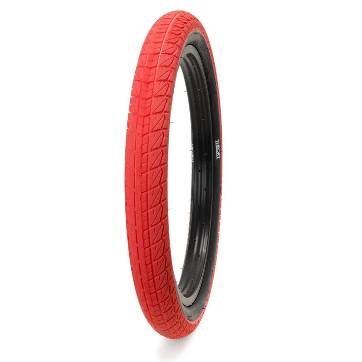 20x2.40 Theory Proven BMX Tire - Red w/ Black Sidewall