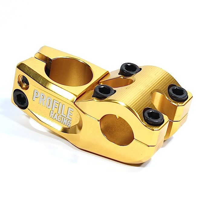 Profile Mulville "Push" BMX Threadless Stem - 48mm - Gold - USA Made